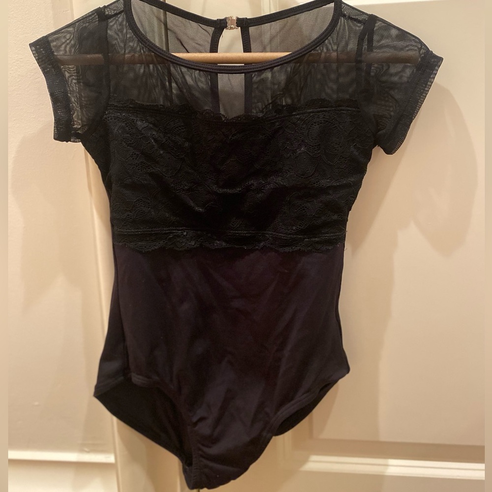 Suffolk Small Adult Black Lace Leotard